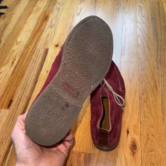 BURGANDY SUEDE BOOTS MASSIMO DUTTI SIZE 8 1/2 / 41 - Picture 11 of 11